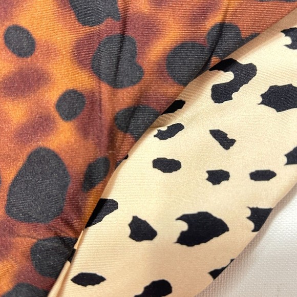 PilyQ PQ Wild Heart Reversible Animal Print Ruched Swim Bikini Bottom Size M NWT - Picture 5 of 8